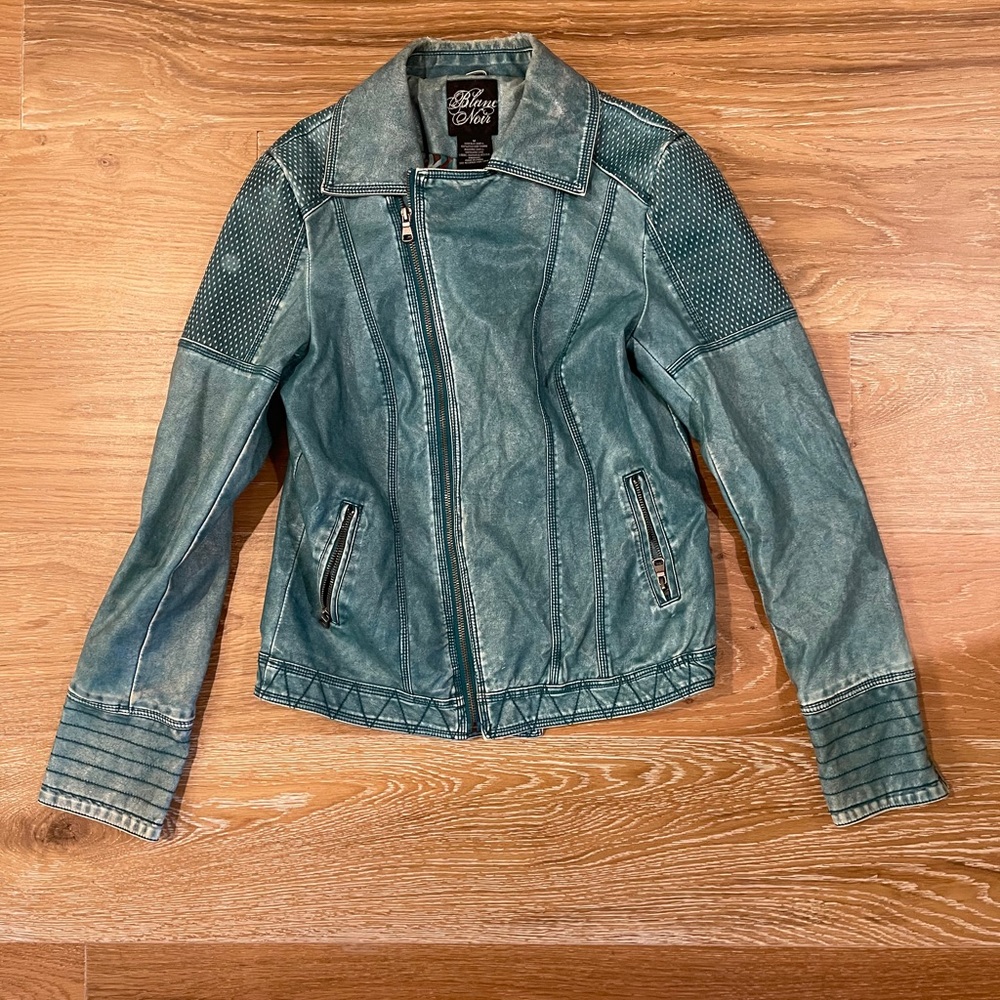 Blanc Noir Vegan Leather Moto Jacket